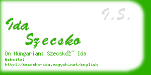 ida szecsko business card